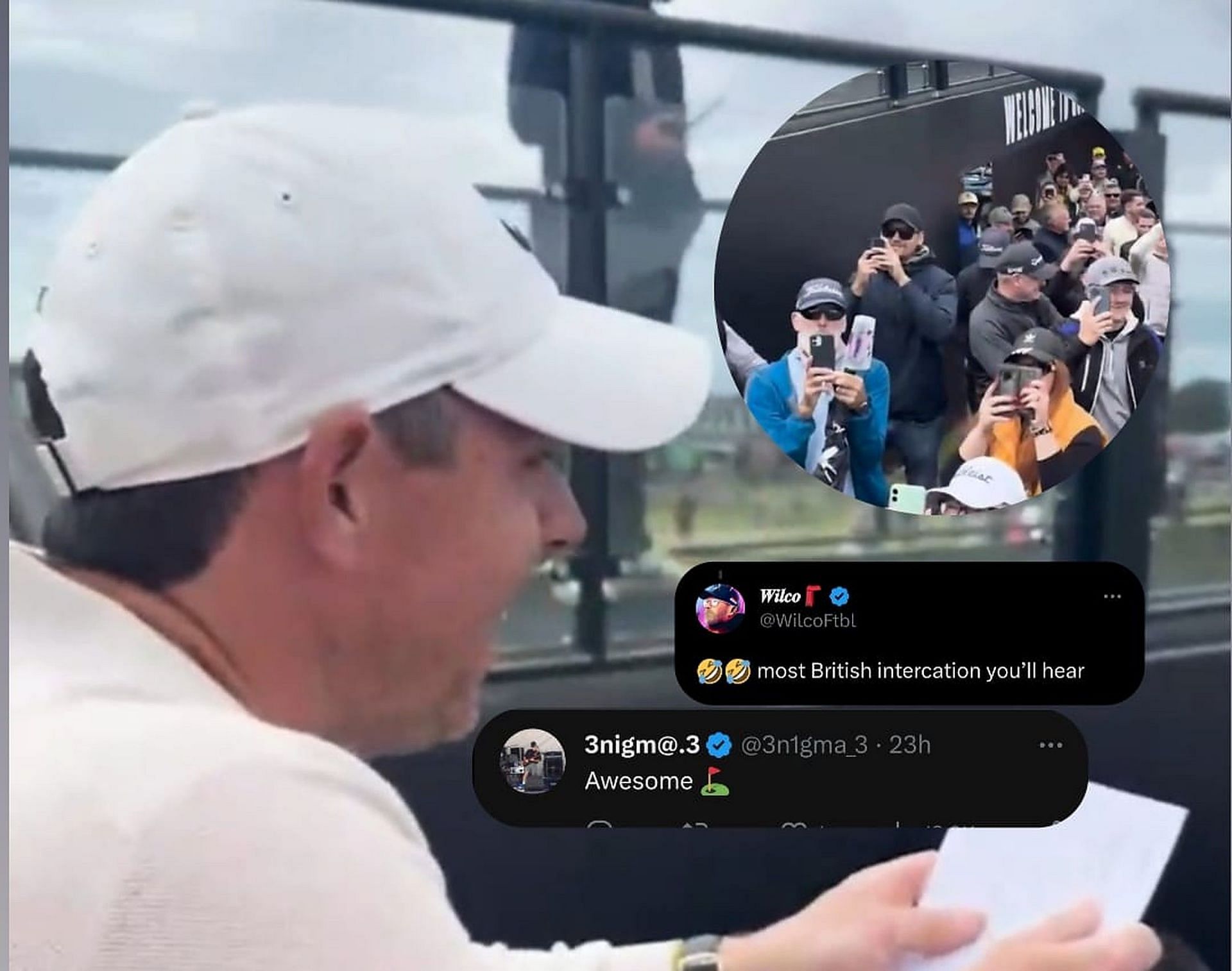 Most British Intercation Youll Hear Fans React To Rory Mcilroy