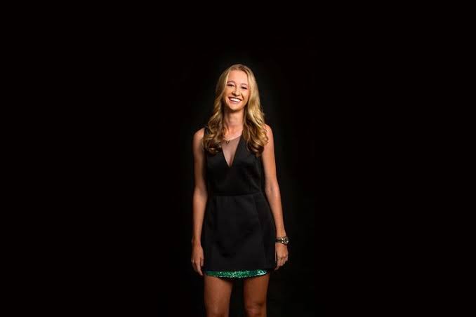 Nelly Korda looks absolutely stunning in a black short bodycon dress ...